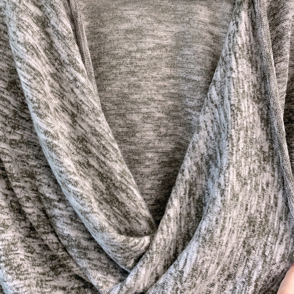 Grey front criss cross top.